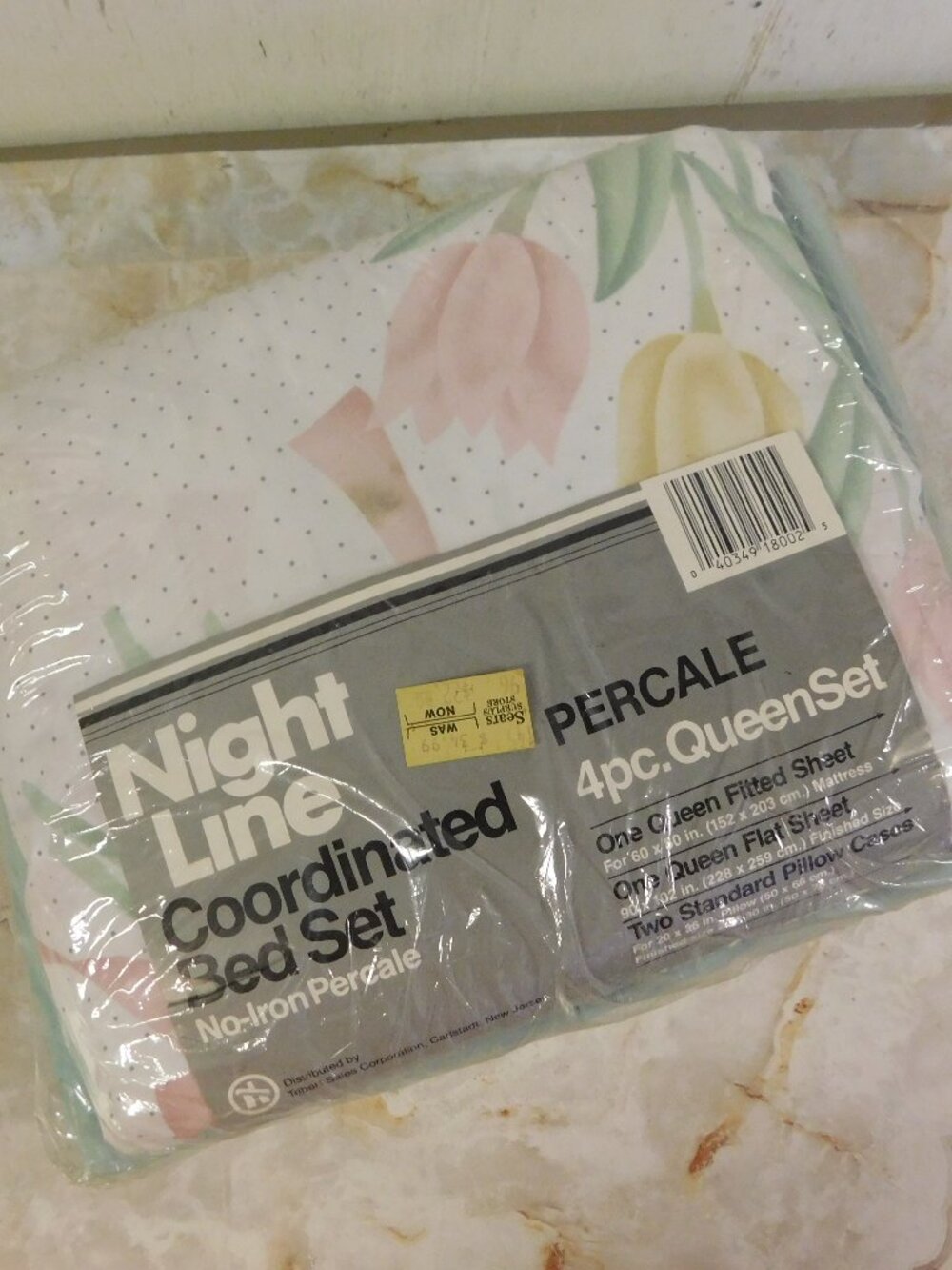 No Iron percale 4 pc Queen Sheet Set Pastels NEW